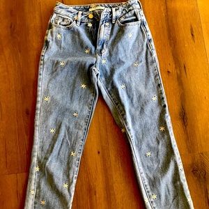 Embroidered Mom Jeans